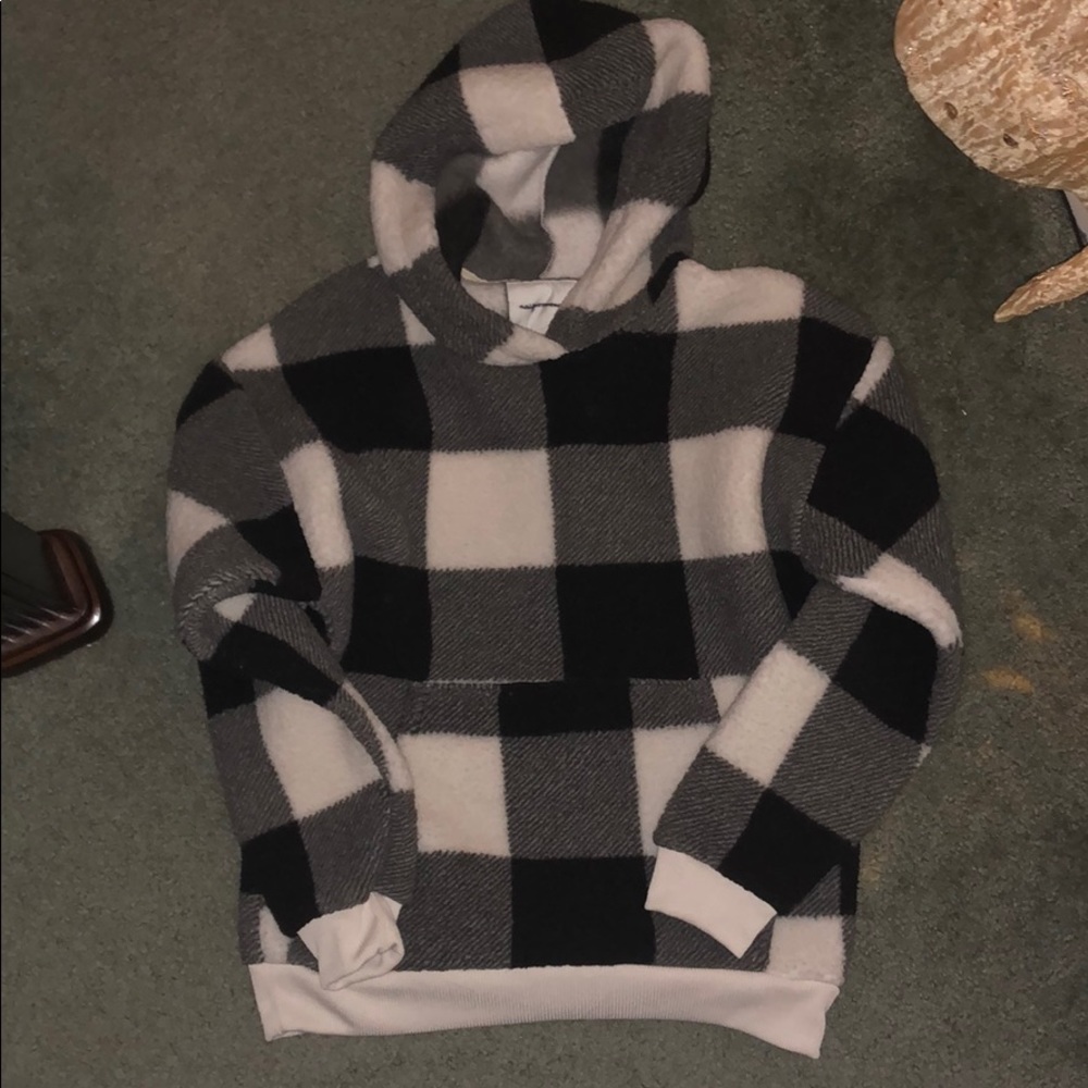 NEW flannel fluffy hoodie